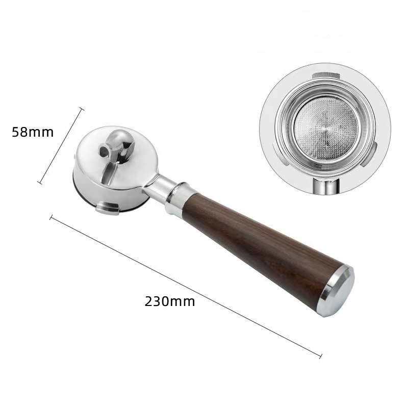 Portafiltro de café con doble boquilla, 58mm, 3 clavos, para Hibrew/Barsetto/Oster/Breville Max VCF-125X/GeviE020DE: Verde militar