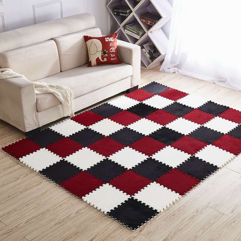 Große Große Fläche Teppiche Für Heimat Wohnzimmer Teppich DIY Verriegelung Schaum Matten EVA Plüsch Puzzle Teppich Matten Schaum Für Baby freundlicher