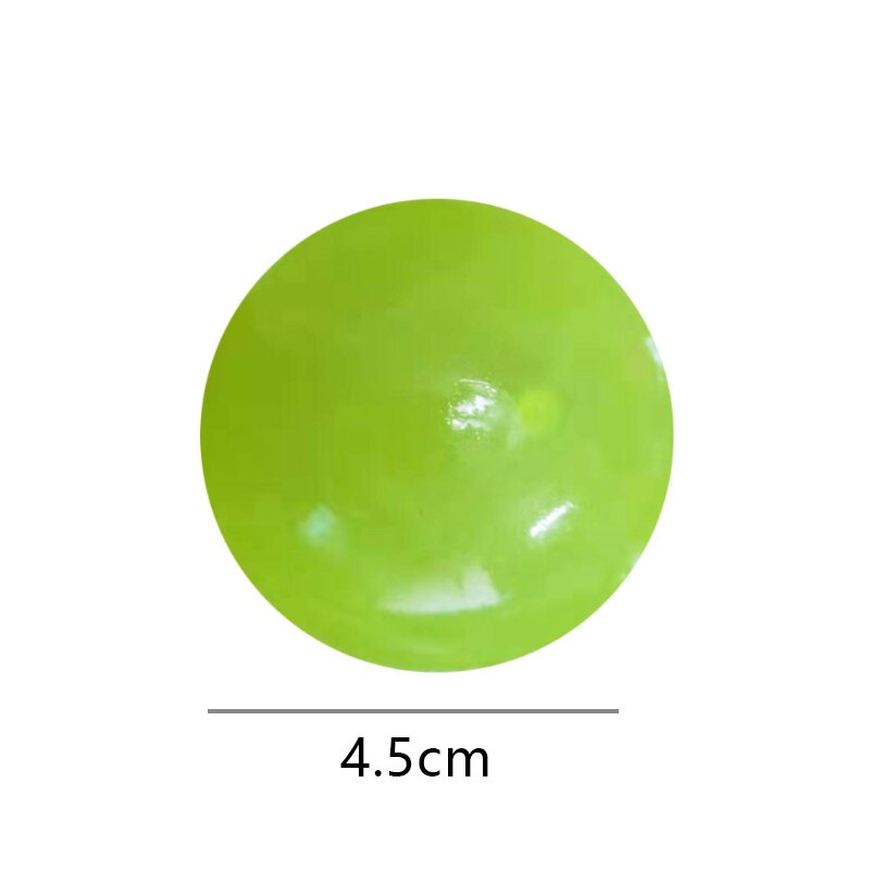 65mm Anti Stress Sticky Ball Squishy Glowing Globbles Fidget Toys Ceiling Ball Pit Glow Sticky Wall Balls Sensory Toys for Kids: 1PC Green 4.5cm