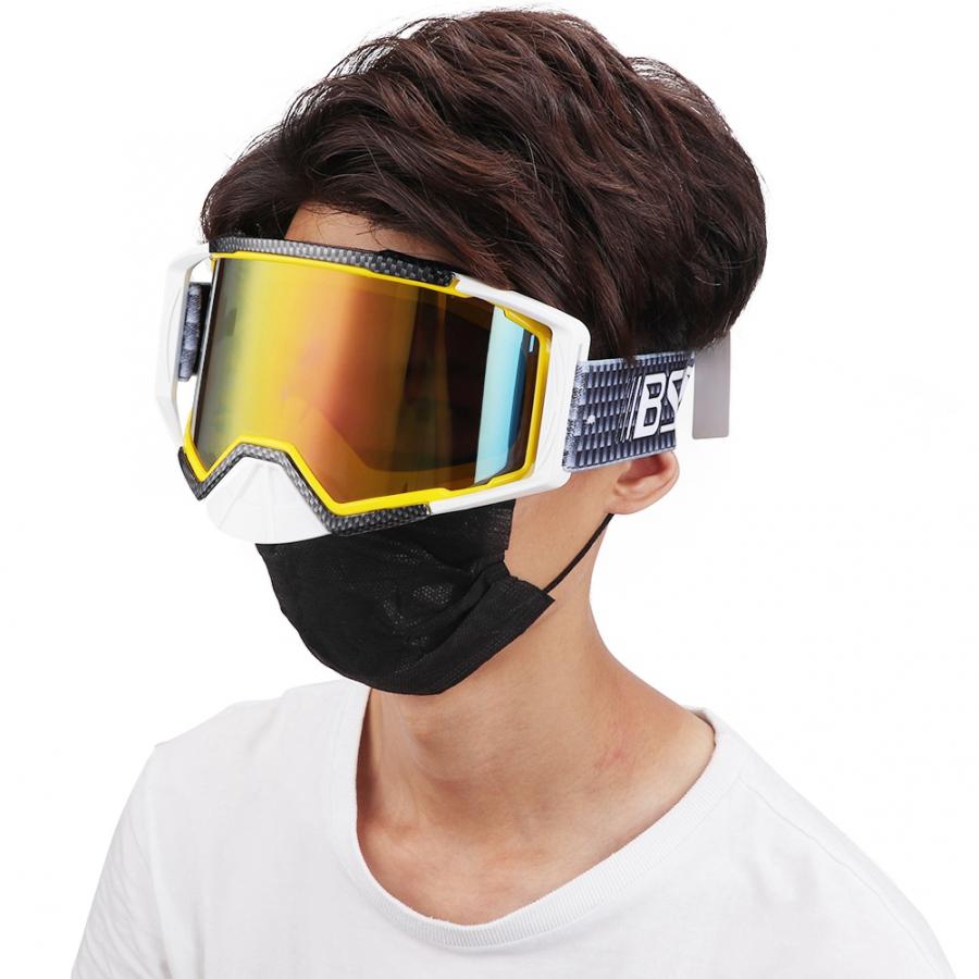 Gafas de Motocross a prueba de polvo Anti niebla UV gafas de protección para montar en bicicleta motocicleta piezas ABS + esponja
