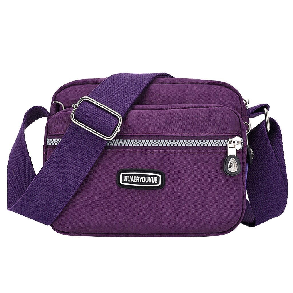 Bolso de hombro para mujer, informal, de , de nailon, para mujer, bolso de hombro, resistente al agua, para chicas, bandolera, pequeño para mujer,: Púrpura