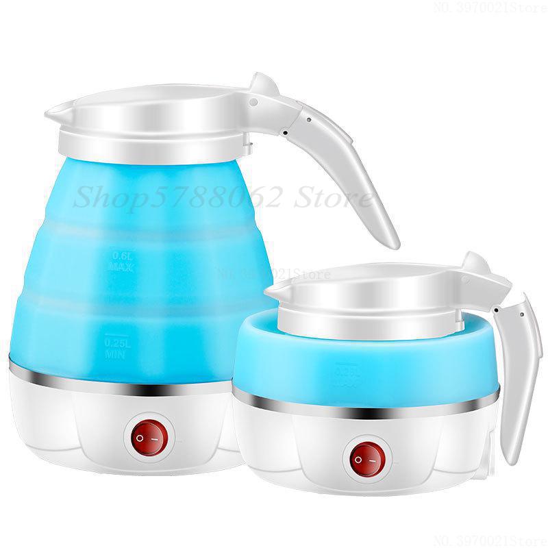 Mini draagbare siliconen opvouwbare waterkoker automatische roestvrijstalen reiswaterkoker 500ml 110v/220v