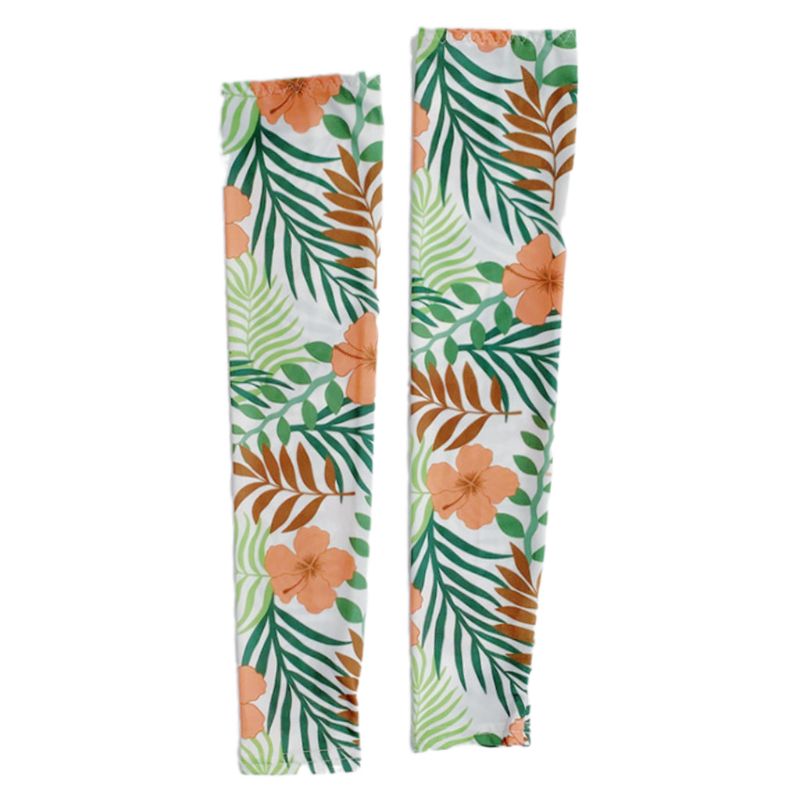Unisex sommer solcreme arm ærmer søde daisy blomster jordbær print uv beskyttelse is silke kørsel fingerløse handsker: 9