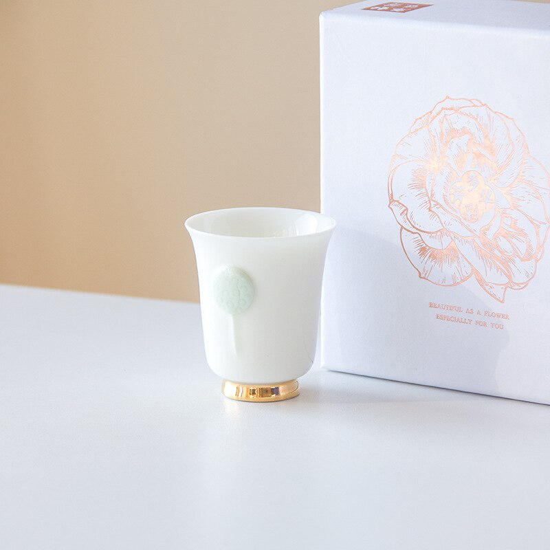 High-end Handmade Pinch Flowers Ceramics Personal Master Cup Household Puer Kung Fu Teaset Tea Ceremony Drinkware Packaging: 07