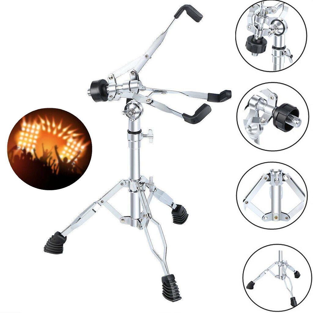 Support Triangulaire Caisse Claire - Pied Réglable Hauteur 47-65 Cm Pour Batterie Studio Salle De Musique Concert