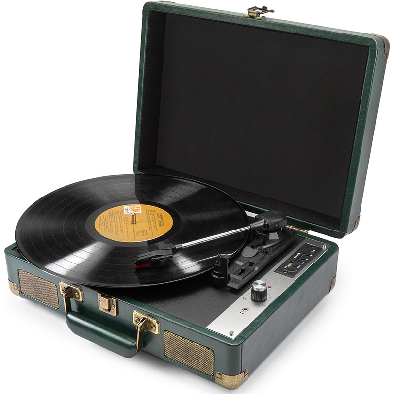 Reproductor de discos de vinilo Retro, fonógrafo, decoración para sala de estar, estéreo antiguo, europeos para el hogar: Negro