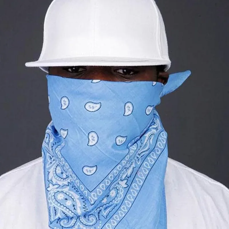Hommes femmes bandana bandeau cowboy hommes motard sport chapeaux hip hop poignet bandeau simple face tête enveloppement écharpe