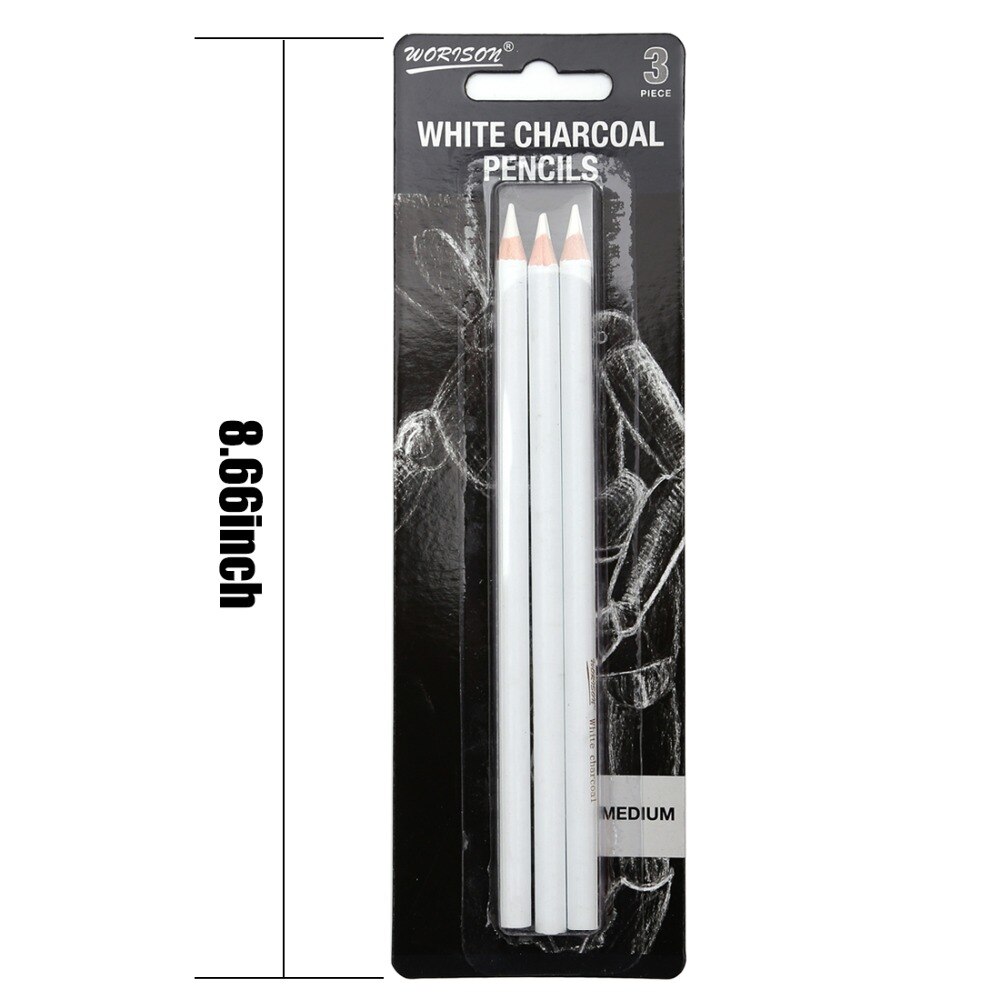 3 uds-6 uds. Lápiz de dibujo de color blanco , lápiz de dibujo estándar, herramienta escolar, suministros de arte de pintura