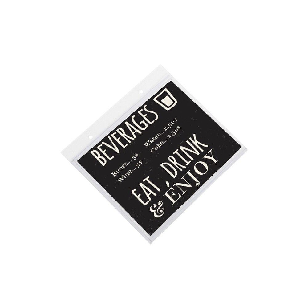 A4 Clear Vinyl Bestandsmap Pouch Muur Document Display Menu Cover Met Opknoping Gaten