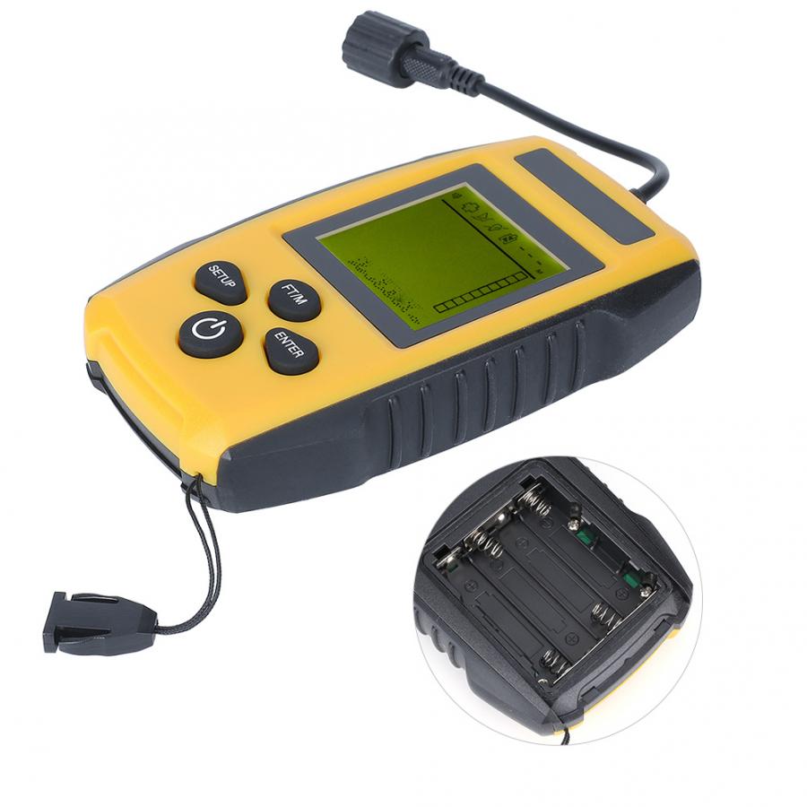 Draadloze Fishfinder Sonar Sensor Transducer Echo Sirene Alarm Detector 125 Khz 90 Graden 40 M Diepte Fishfinder Vis Accessoire