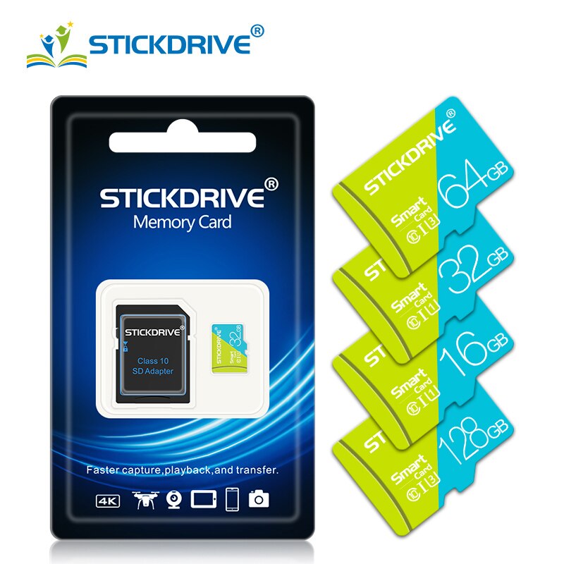 Klasse 10 echte capaciteit tf-kaart geheugenkaarten 128gb 64gb 32gb 16gb 8gb micro sd-kaart flashkaart kaart met sd-adapter