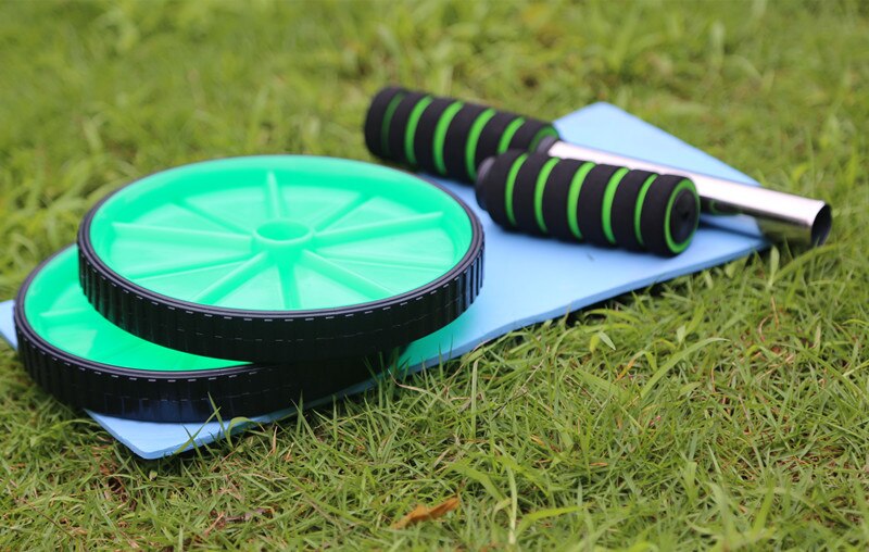 Novice AB Abdominal wheel abdominal training apparatus fitness gym exercise equipment at home press roller and Knee Pad#g20