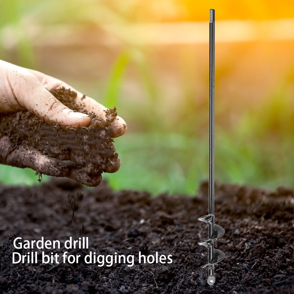 4X22Cm Tuin Vijzel Boor Tool Spiraal Gat Digger Ground Boor Aarde Boor Voor Zaad Planten Tuinieren hek Bloem Planter
