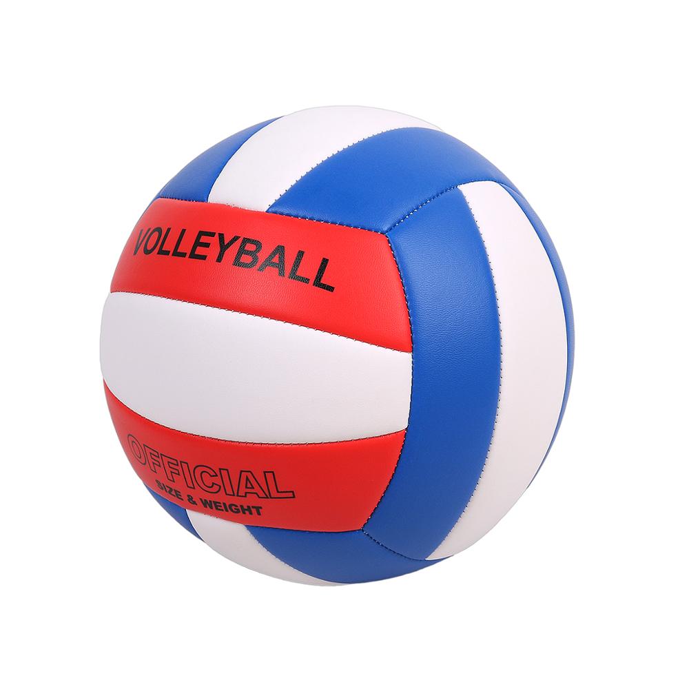 O voleibol oficial do tamanho 5 de yanyodo, voleibol exterior interno macio para o jogo da praia do treinamento do gym, azul branco vermelho