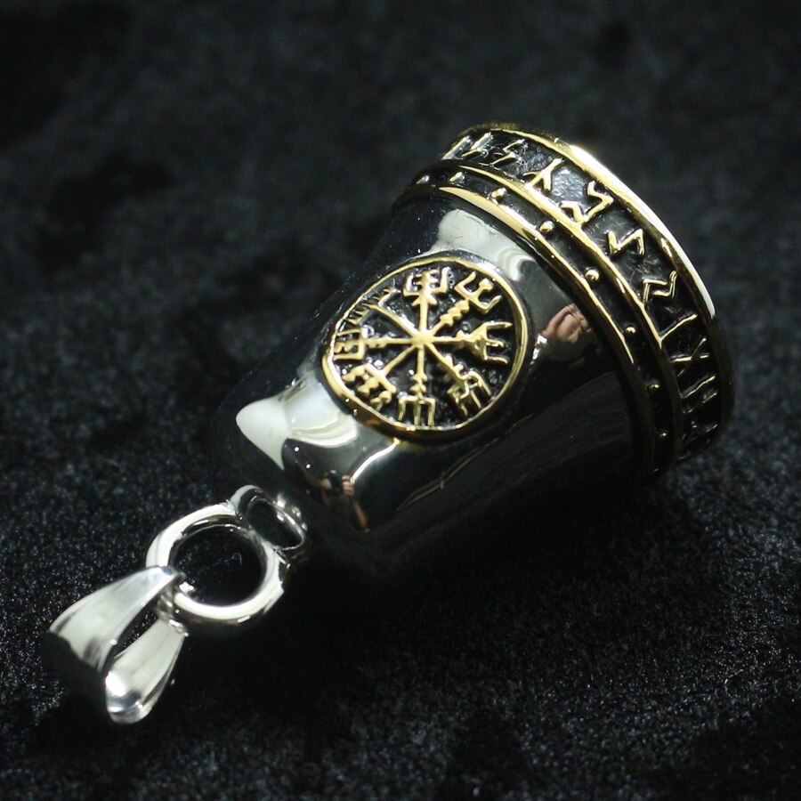 Unisex 316L Stainless Steel Gothic Viking Bell Pendant