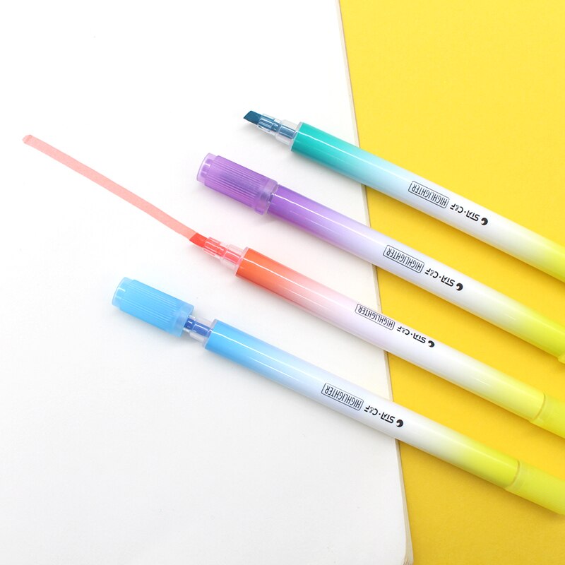 Sta highlighter serie pastel tusch tegne- og malepen i forskellige livlige farver og former