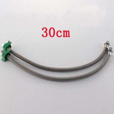 30/50/80cm Stainless Steel one water inlet hoses,Bathroom/toilet inlet plumbing hose,Cold and water inlet pipe: White