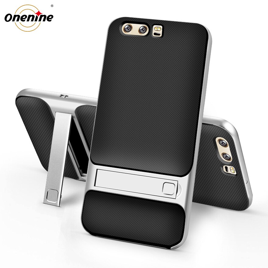 Fundas traseras para Huawei P10/P10 Plus fundas de silicona 3D soporte Original híbrido 360 armadura protectora para teléfono móvil HuaweiP10 p10Plus: Huawei P10 Plus / Royce Silver