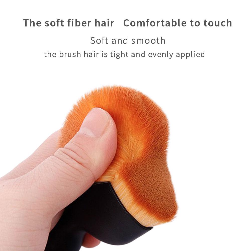 1/2pcs Makeup Brush Compact Curved Foundation Brush Foundation Angled Blush Brush For Contouring Buffing Blending