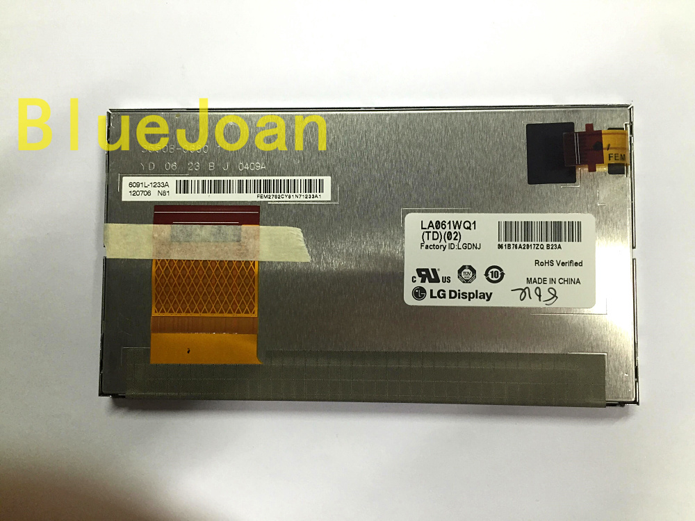 Original LA061WQ1 LA061WQ1-TD02 LA061WQ1-TD05 6.1 "pouces voiture TFT LCD écran d'affichage sans écran tactile pour voiture Toyota GPS