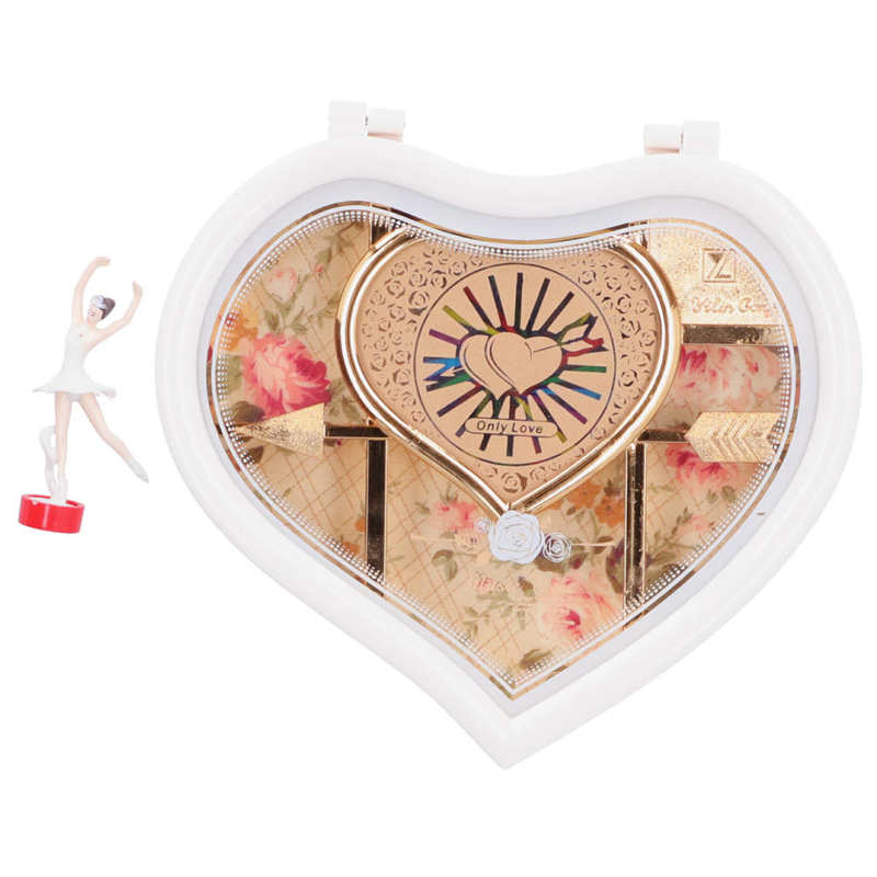 Music Box with Rotating Dancing Ballet Girl Cartoon Heart-Shaped Ornaments Home Decoration: M