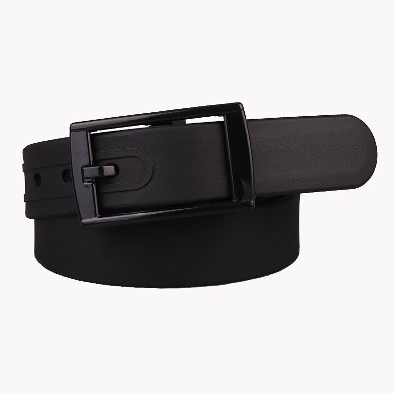 Ceinture en Silicone pour hommes et femmes, taille ajustable, boucle en plastique parfumée, couleurs bonbons, ceinture en caoutchouc, Style coréen: Black