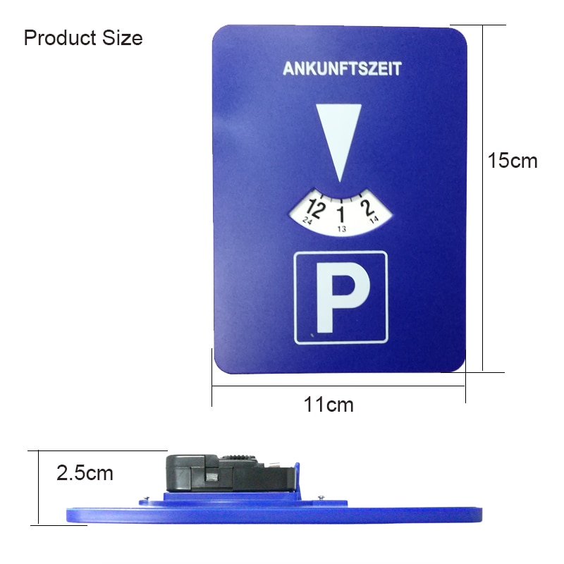 Parkeer Disc Timer Klok Collectie Tijd Display Blauw Abs Plastic Parking Tijd Gereedschap