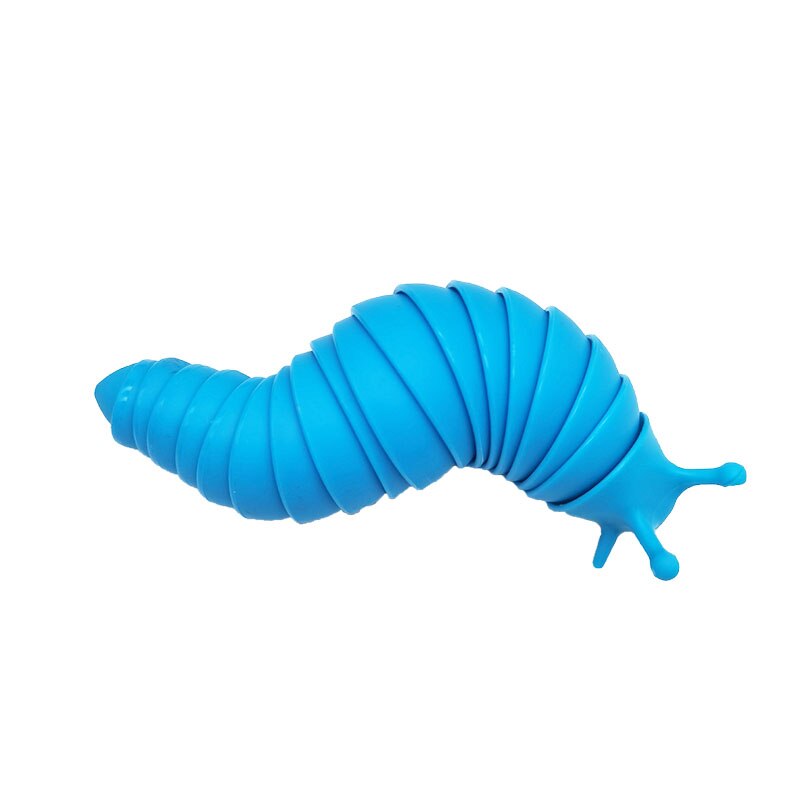 Fidget slug lelu nivelletty joustava peristaltiikka 3d painettu kaikenikäisille stressin lievitys ahdistusta lievittävä aistilelut lapsille aikuisille: 9