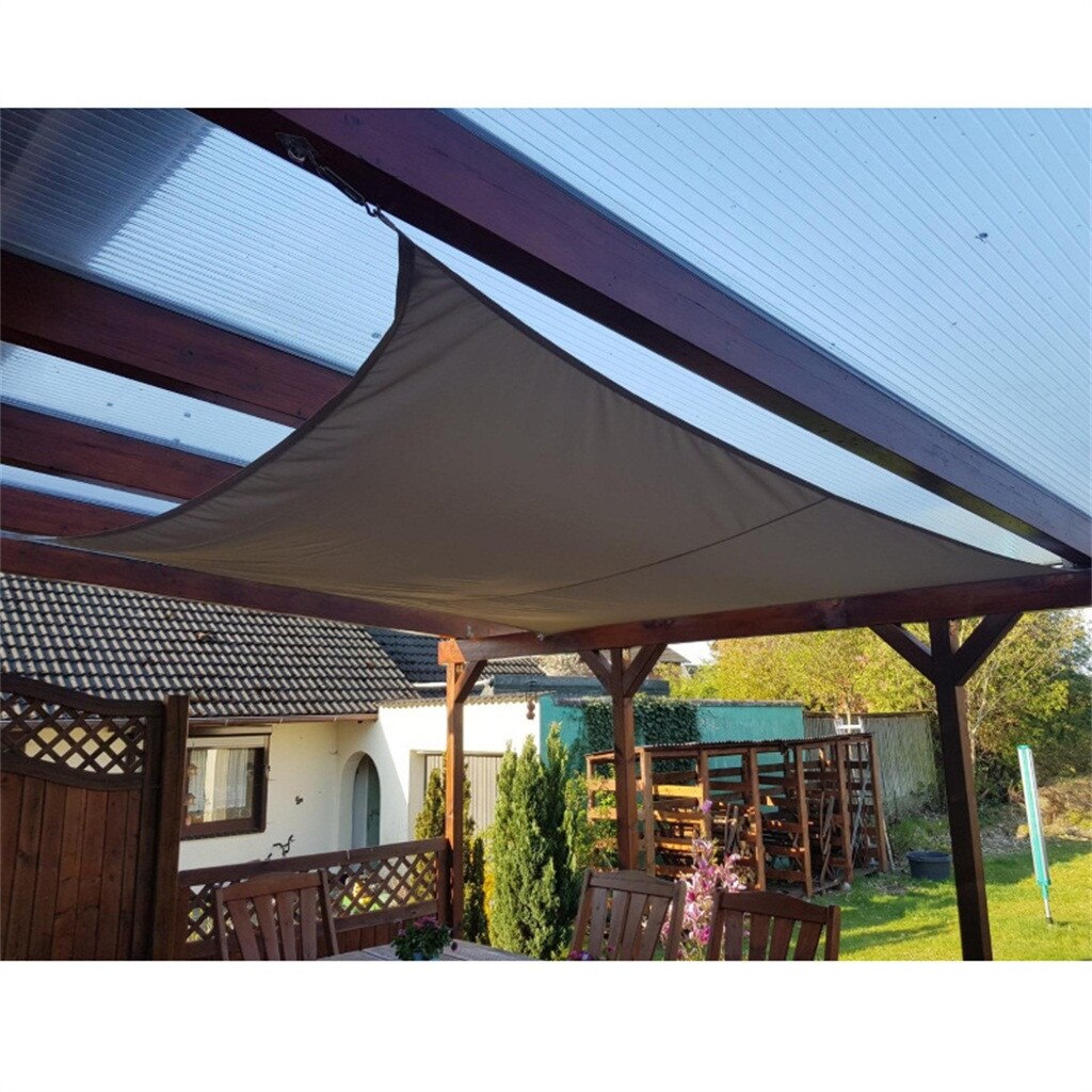 Garden Sun Shelter Waterproof Sunshade Protection Outdoor Canopy Patio Pool Shade Sail Awning Camping Shade Cloth Large #T1G