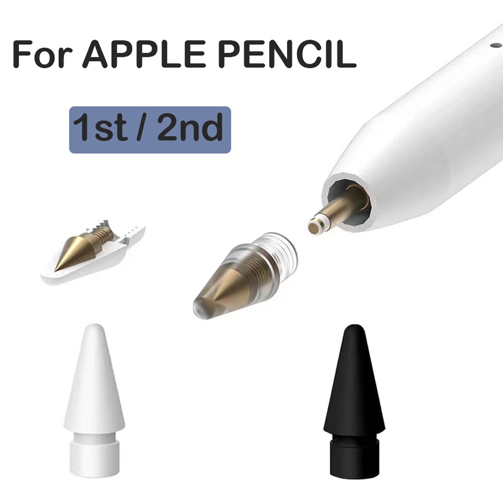 For Apple Pencil Tip Replacement For Apple Pencil 1st &amp; 2nd, High Sensitivity Nib For Apple Pencil Spare Tips Nib 애플펜슬 펜촉