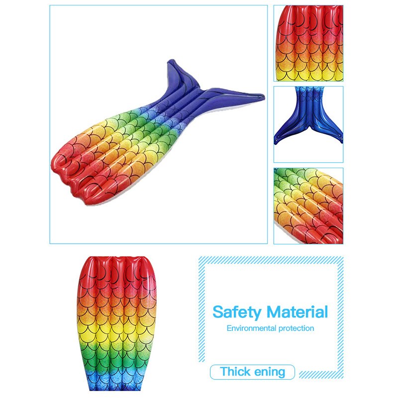 175Cm Mermaid Opblaasbare Cirkel Float Zwembad Air Matras Zwemmen Ring Voor Volwassen Drijvende Bed Ride-On Vlot Zwembad partij Speelgoed Zomer