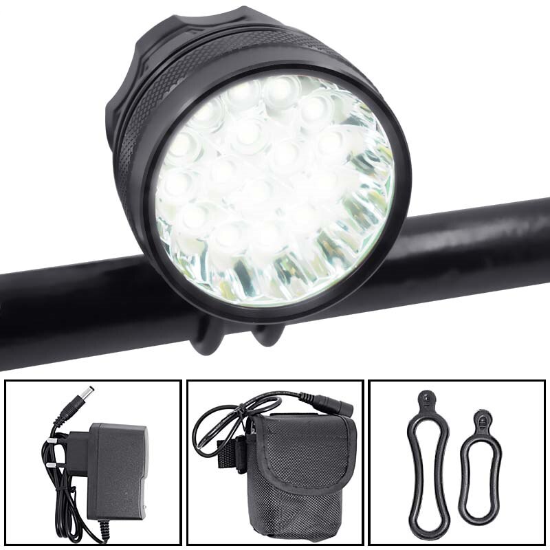 Super Helle Fahrrad Licht 40000lm 16 * XML-T6 Fahrrad Vorderseite Licht LED Lampe 3 Modi Scheinwerfer draussen Radfahren lampe Fahrrad zubehör: LILA