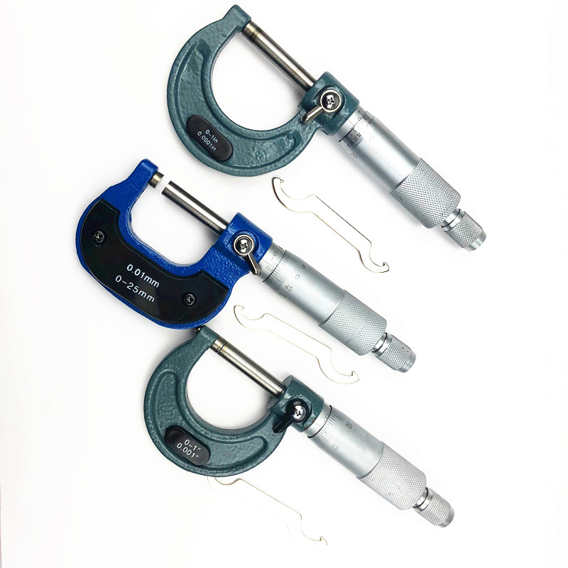 0-25mm 0.01mm metric outside micrometer 0-1inch 0.001" micrometer 0.001" thickness caliper Gauge Vernier Caliper Measuring Tools