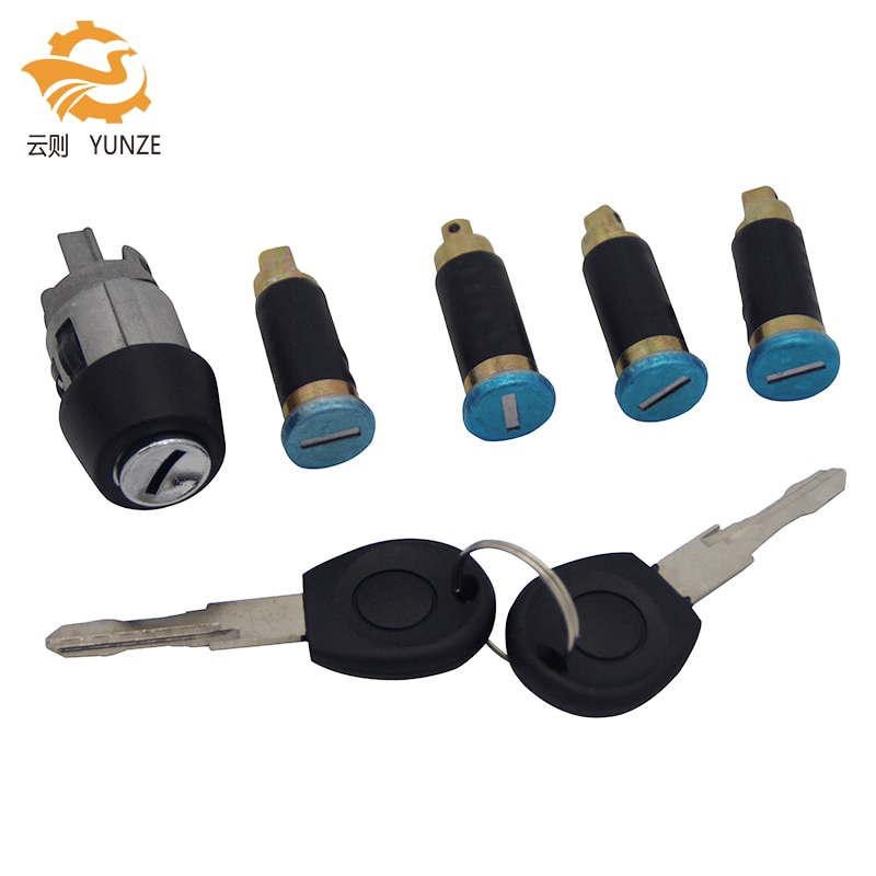 IGNITION SWITCH DOOR LOCK BARREL SET FOR VW TRANSPORTER CARAVELLE T4 1990-2003 BRAND