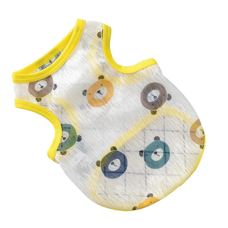 Summer Vest For Medium Large Dogs Cooling Pet Apparel Outfit French Bulldog Terrier Corgi Dachshund Clothing On Accessories: XS / Yellow