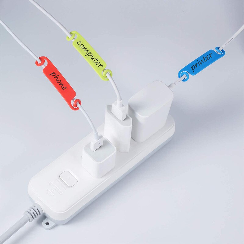 50 Stuks Kabel Tags Kabel Management Tags Multicolor Cable Labels Cord Identificatie Tags Voor Usb Computer Telefoon Oplader