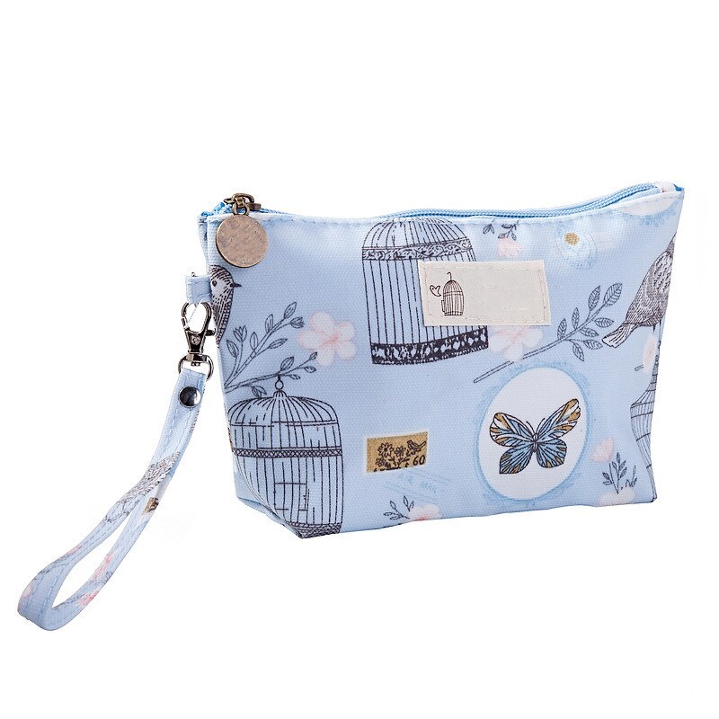 Travel Make Up Bag Organizer Zipper Flower Cosmetic Bag Women Lady Tote Washing Toiletry Makeup Pouch Bags: C