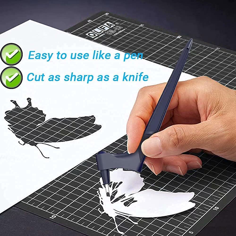 Upgrade 1 Set 360-Degree Stainless Steel Craft Cutting Tool Precision Carving Art Gyro Cutter for Scrapbooking Art Creation