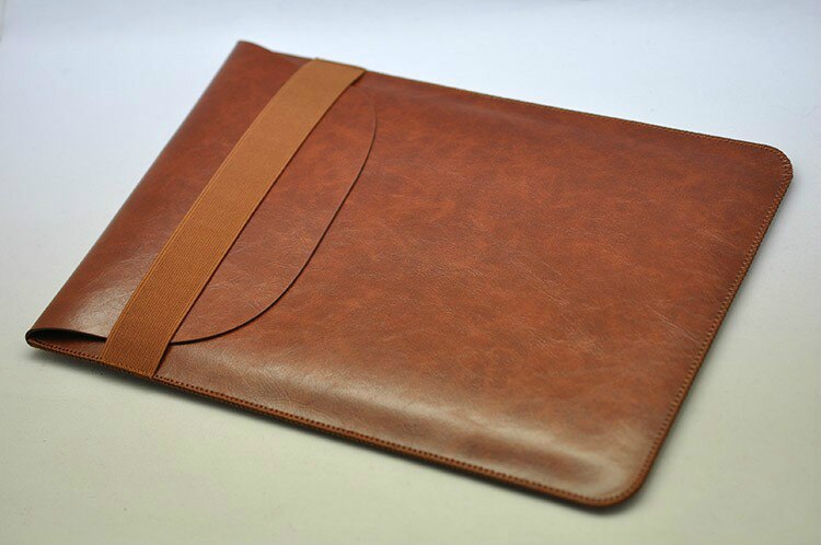 For RAZER BLADE PRO 17" Case laptop luxury Ultra-thin Microfiber Leather notebook cover sleeve Bag: Dark brown