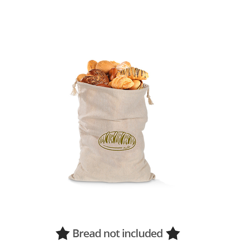 Lin retro franskbrød poser gjenbrukbar snørepose til brød hjemmelaget håndverksbrød oppbevaringspose lin brødposer for baguette: 40 x 30cm a