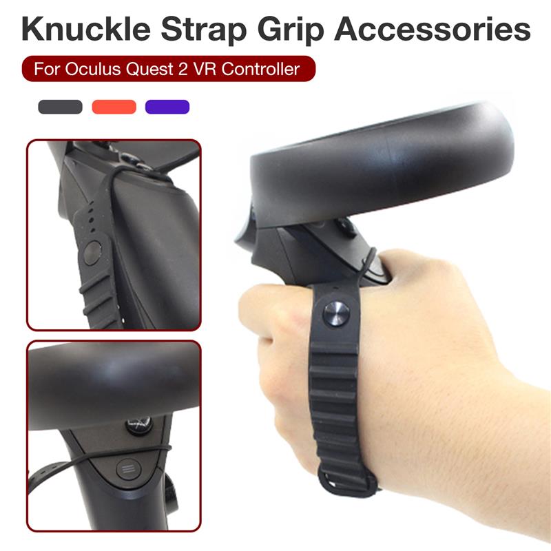 VR Touch Controller Knuckle Straps for Oculus Quest 2 VR Skin Sticker Touch Controller Grip Adjustable Knuckle Strap Accessories