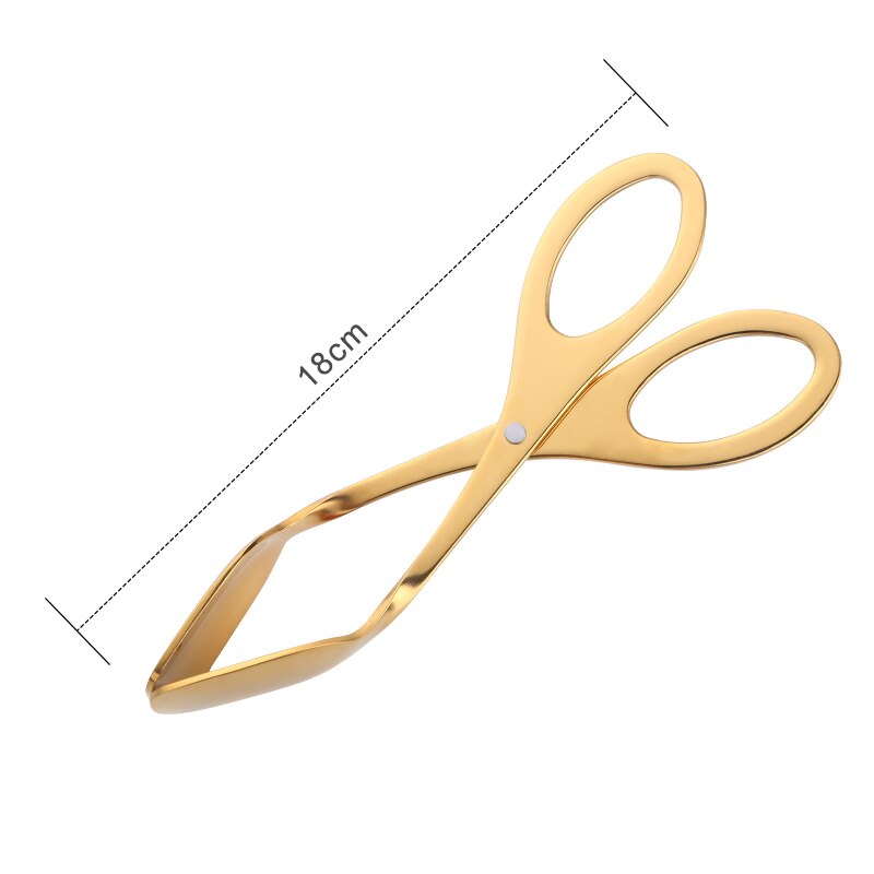 Pince à pain créative en acier inoxydable, or Rose, pour Buffet, Barbecue, gâteau, pâtisserie, outil de cuisson, fournitures de cuisine à domicile: gold