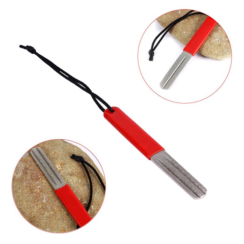 Red Diamond Grinding Machine Double-sided Groove For Fly Fishing Stone Grinding Han Sharpening Grinding Accessories Gear Fi H0F1