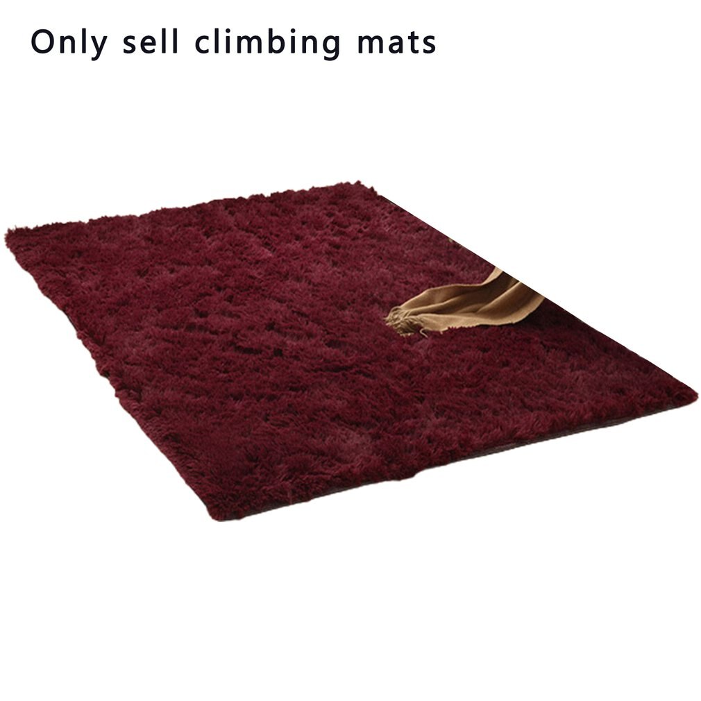 60X90Cm Lang Haar Verdikking Klimmen Mat Woonkamer Koffietafel Absorberend Tapijt Slaapkamer Bed Erker Floor mat: Wine Red / 45x65cm