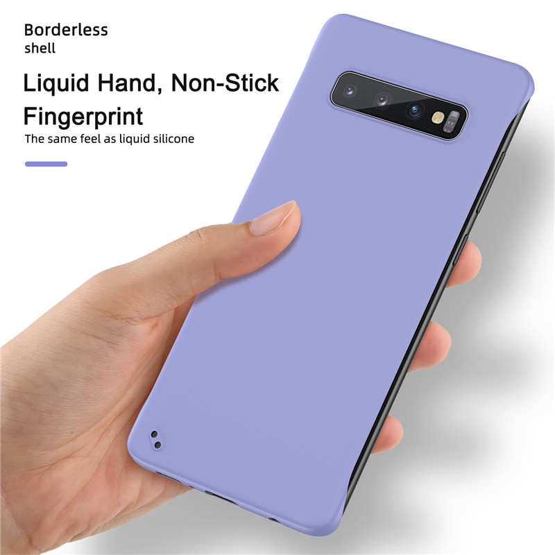 USLION Rahmenlose Telefon Fall Für Samsung Galaxy Note 10 Pro 9 S9 S10 Plus Candy Farbe Fall Ultra Slim Matte harte PC Zurück Abdeckung