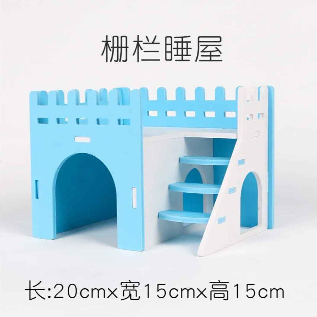 Maison pour hamster, nid, maison de couchage, fournitures en bois, mignon, mini, petit animal, lapin, hérisson, animal de compagnie, cabane en rondins: 11