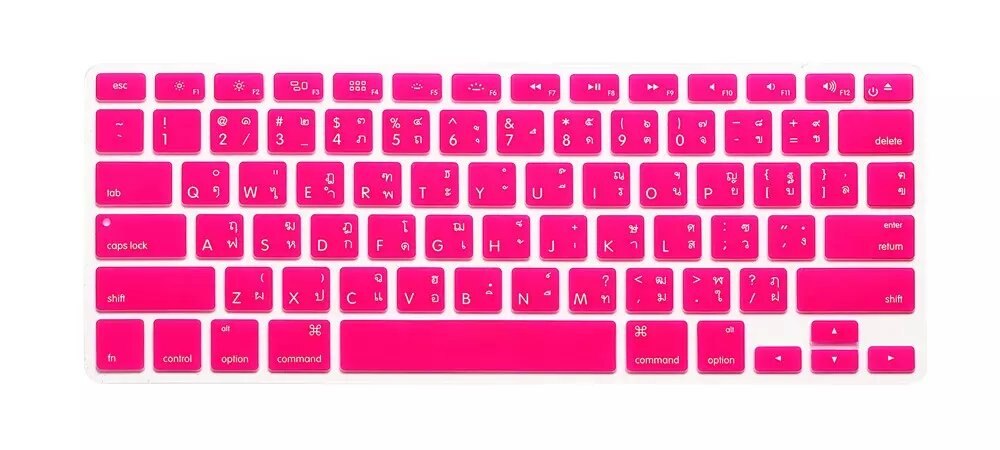 Thai us keyboard cover skin til macbook air 13 15 pro retina 13.3 15.4 thailand keyboard protector til apple mac book keyboard: Rose