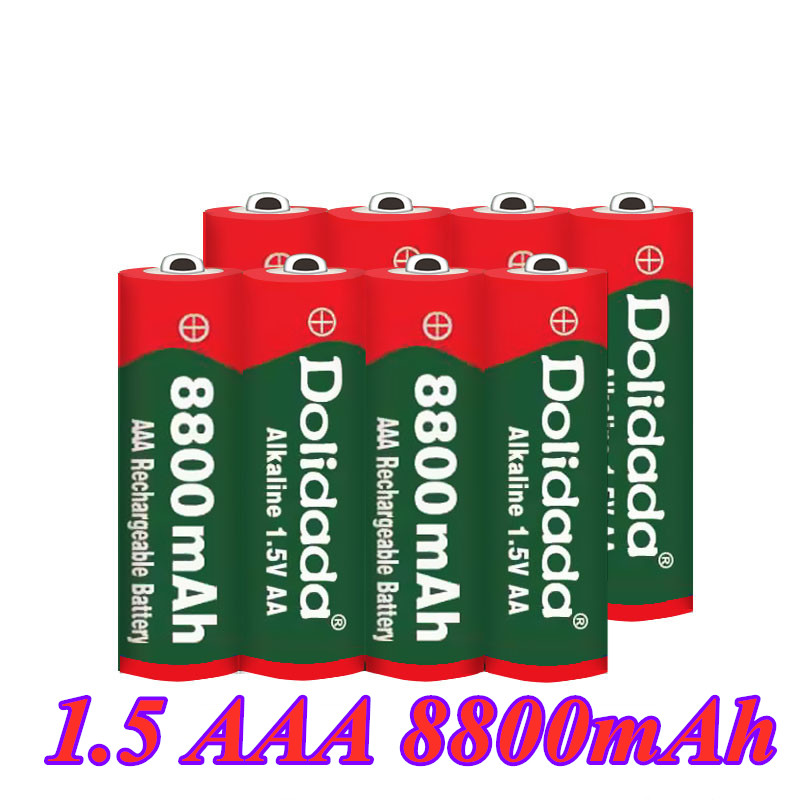 Aaa 1.5v 8800 mah genopladeligt batteri aaa 1.5 v 8800 mah genopladeligt alcalinas drummey  +1 stk 4- celle batterioplader