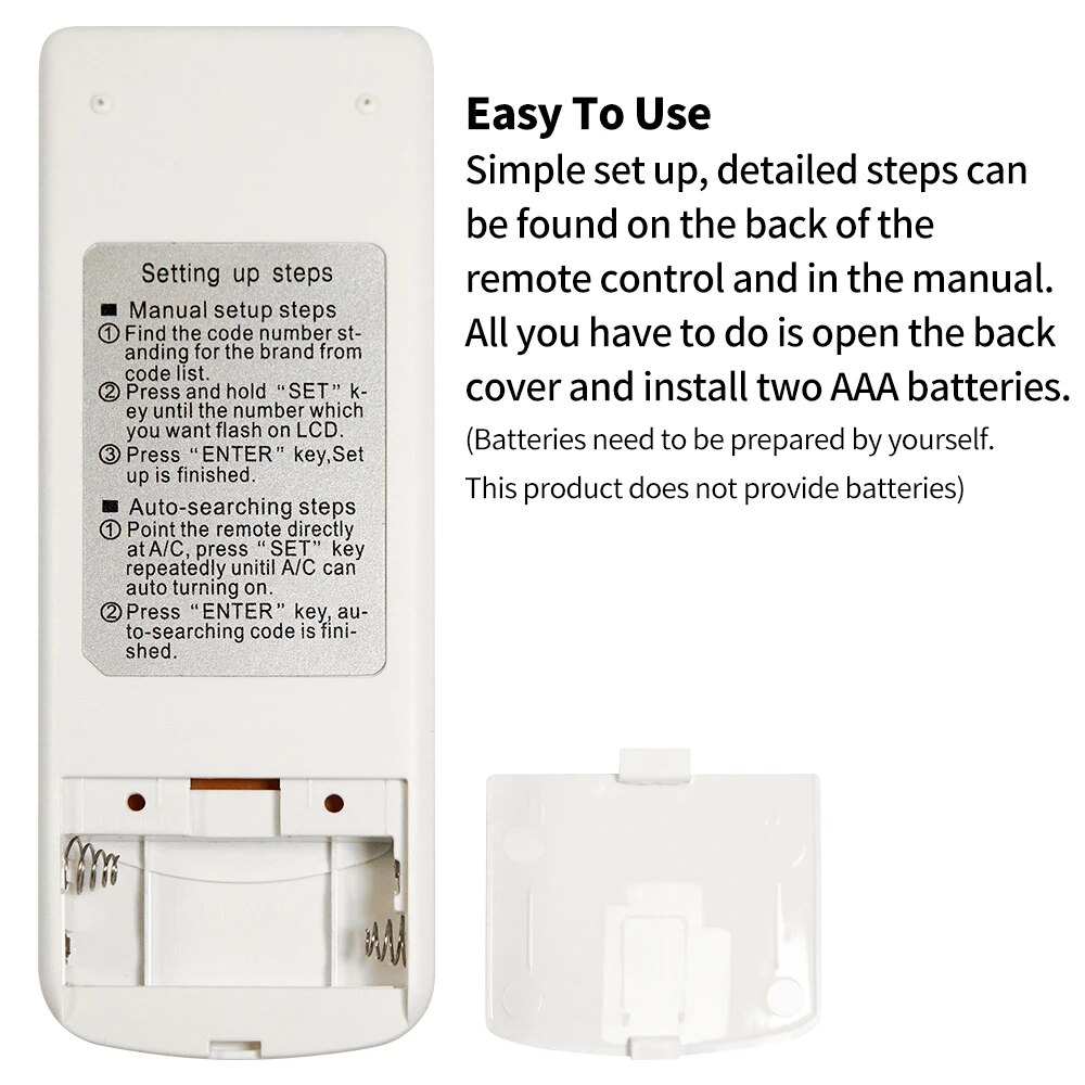 KT109II Universal Air Conditioner Remote Control Replacement LCD Display Remote Control With Base