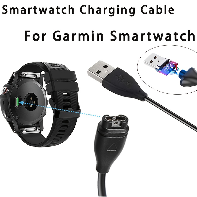 USB Charger Cable for Garmin Fenix 7 6 5 S X,Forerunner 945 45 45S,Vivoactive 5 4 4S 3,Instinct 1 2 2S,Vivomove,Venu Sq 2 2S